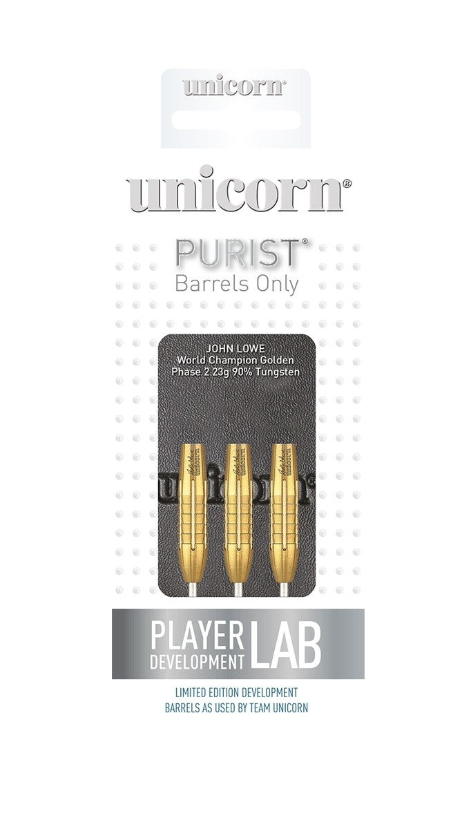 ダーツ unicorn Golden John Lowe 20g John Lowe World Champion Ambassador Phase 3 Steel Tip Dart